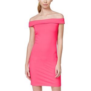 In Awe Of You Womens Ponte Knit Bodycon Dress, Pink, NWT